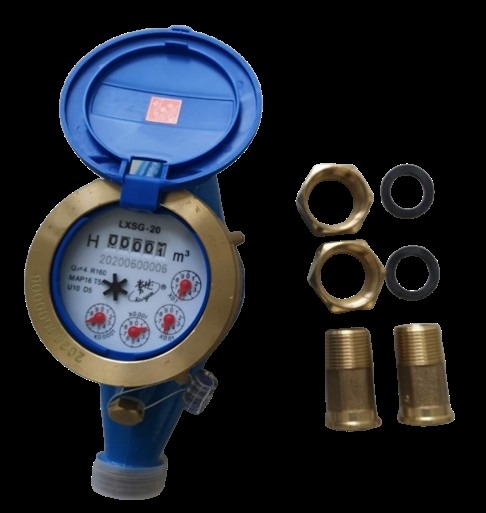 Magnetic Drive 1/2 Inch R160 Multi Jet Cold Water Meter Cast Iron Body External Adjustment OEM Support Horizontal Installation